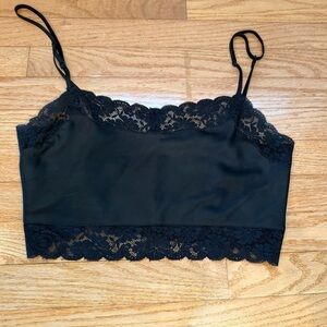 Brandy melville size small black lace top